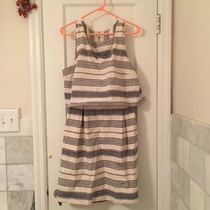 Madewell stripe dress with tulip back